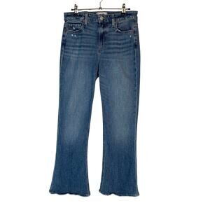 Paige High Rise Laurel Canyon Flare Jeans Women’s Size 28 Petite Blue